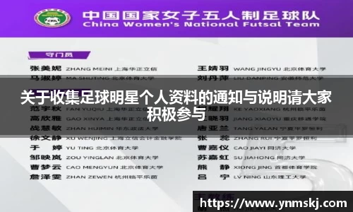 关于收集足球明星个人资料的通知与说明请大家积极参与